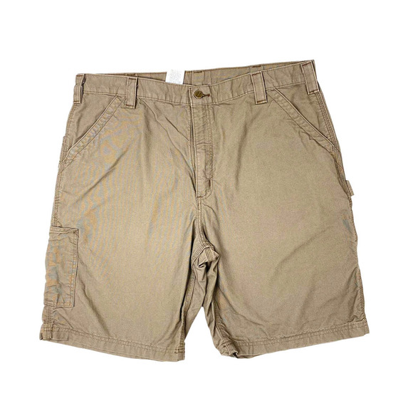 Carhartt B147 - Loose Fit Canvas Utility Work Shorts Tan Khaki Men's Size 40x10 - Picture 1 of 4